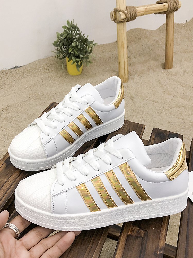 Novos sapatos de solado grosso com biqueira de concha, versáteis e respiráveis ​​para esportes e lazer