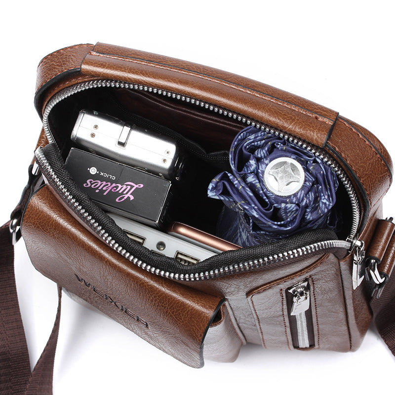 Bolsa mensageiro masculina portátil casual