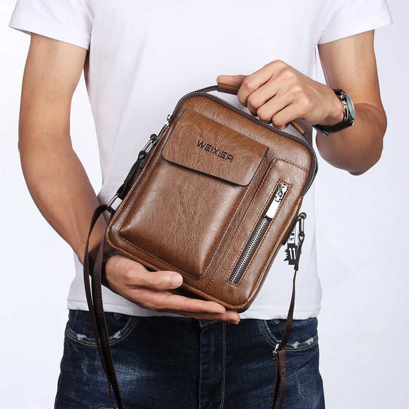 Bolsa mensageiro masculina portátil casual