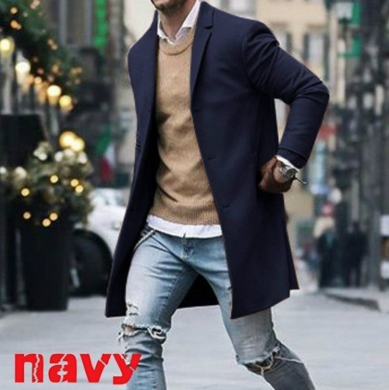 Casaco de lã fino masculino europeu e americano