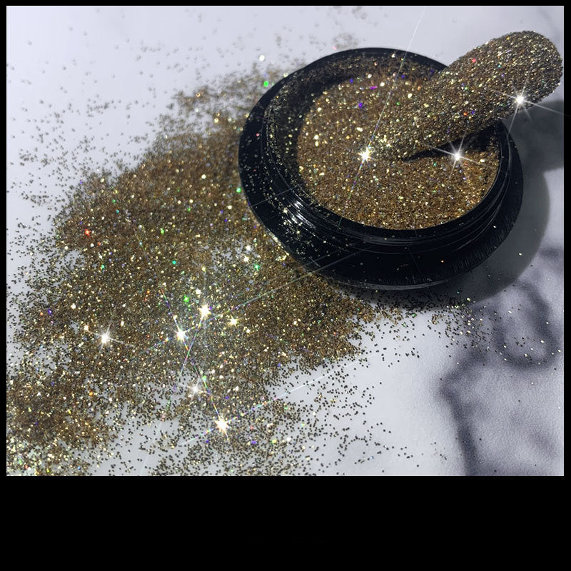 Glitter Flash Nails Cristal Diamante Pó Net Celebridade Vibrato