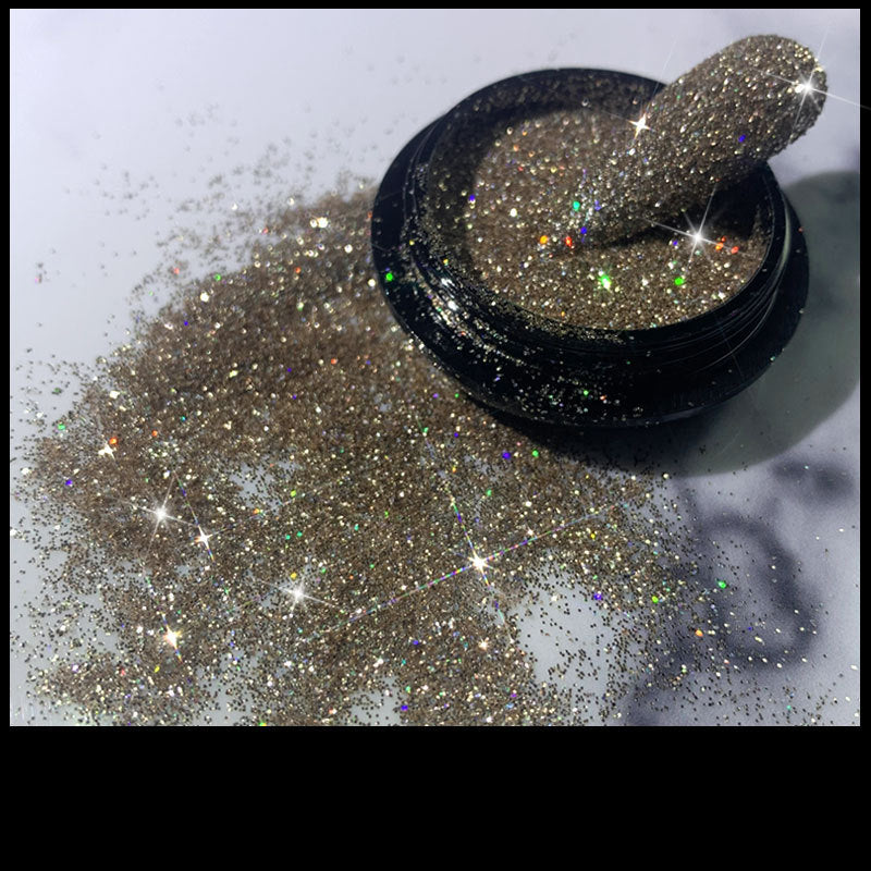 Glitter Flash Nails Cristal Diamante Pó Net Celebridade Vibrato