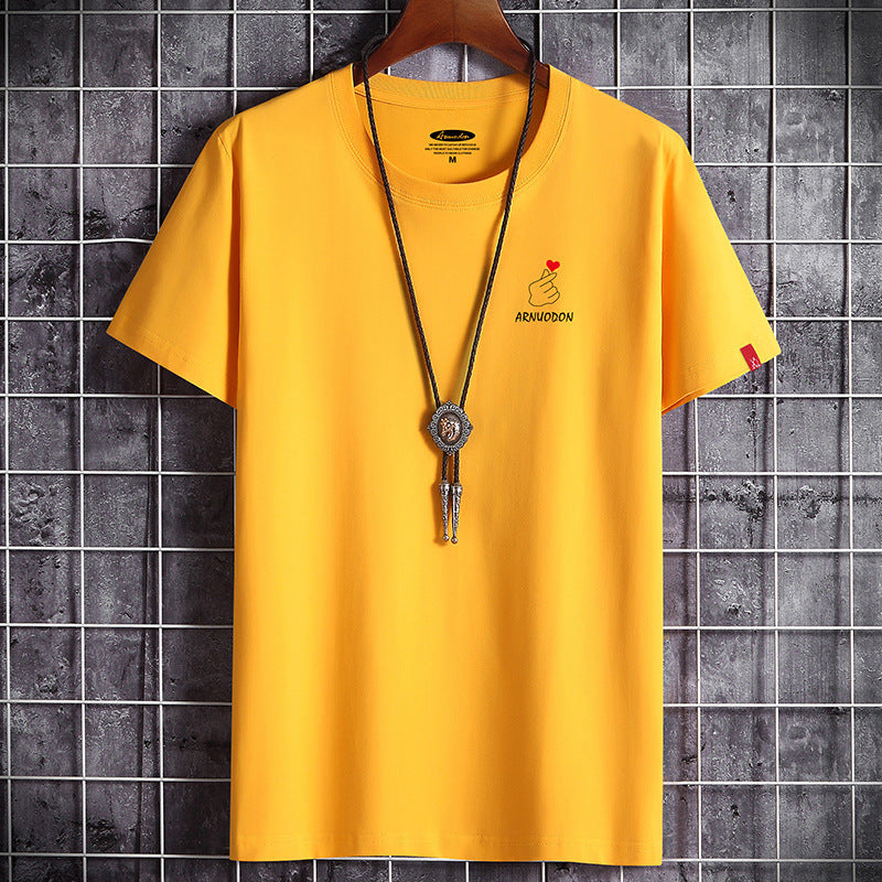 Camiseta de manga curta masculina verão nova solta manga curta