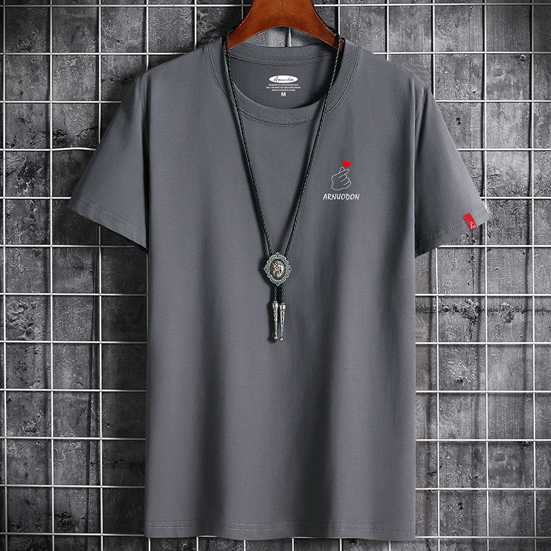 Camiseta de manga curta masculina verão nova solta manga curta
