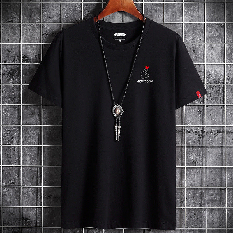 Camiseta de manga curta masculina verão nova solta manga curta