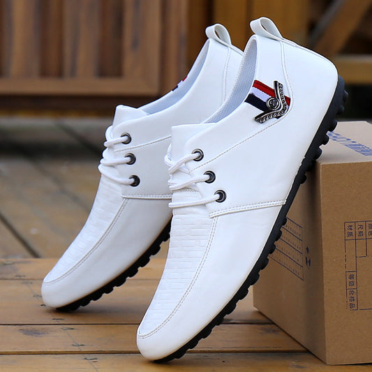 Primavera y otoño nuevos zapatos casuales de moda para hombre, zapatos deportivos antideslizantes, transpirables, de suela blanda, zapatos de guisantes para hombre, zapatillas para hombre