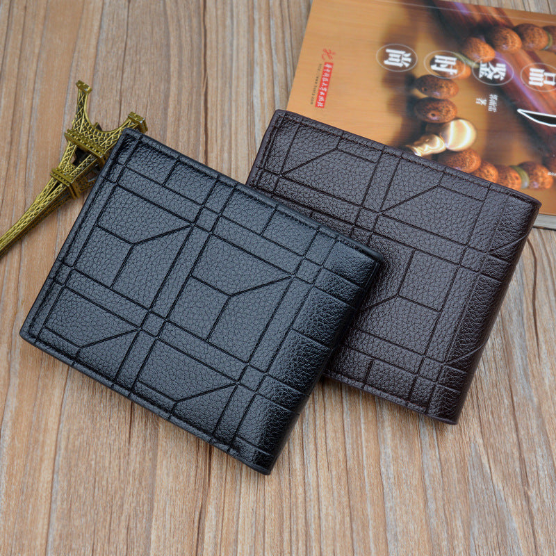 Carteira Masculina Retro Seção Curta Fina Masculina