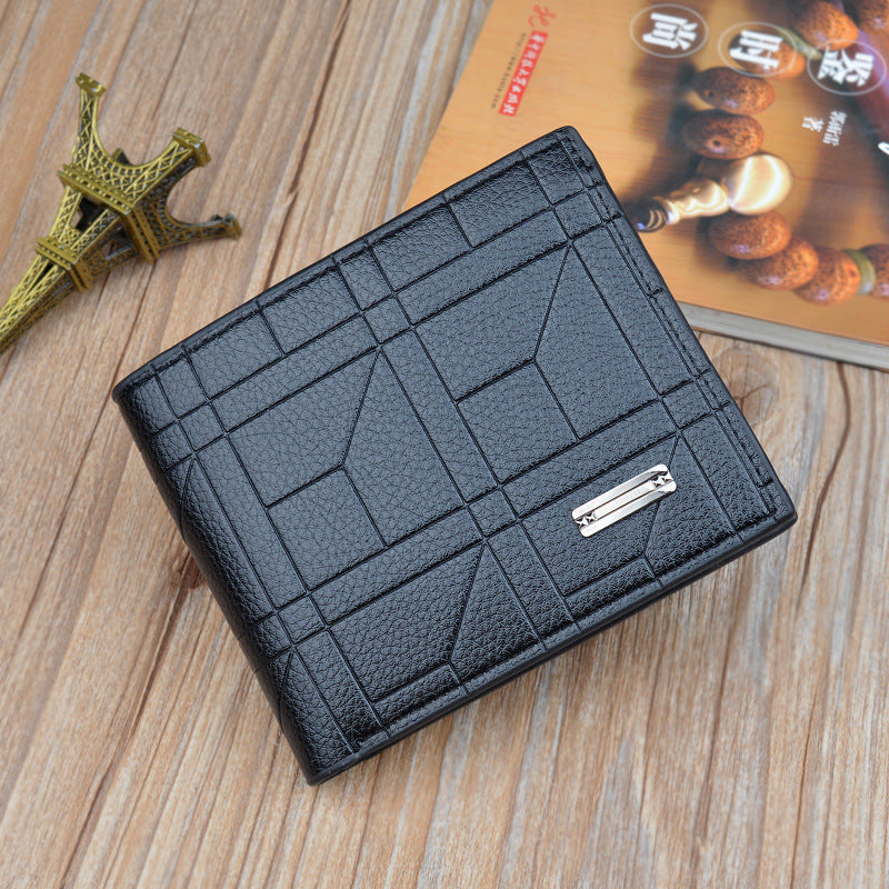 Carteira Masculina Retro Seção Curta Fina Masculina