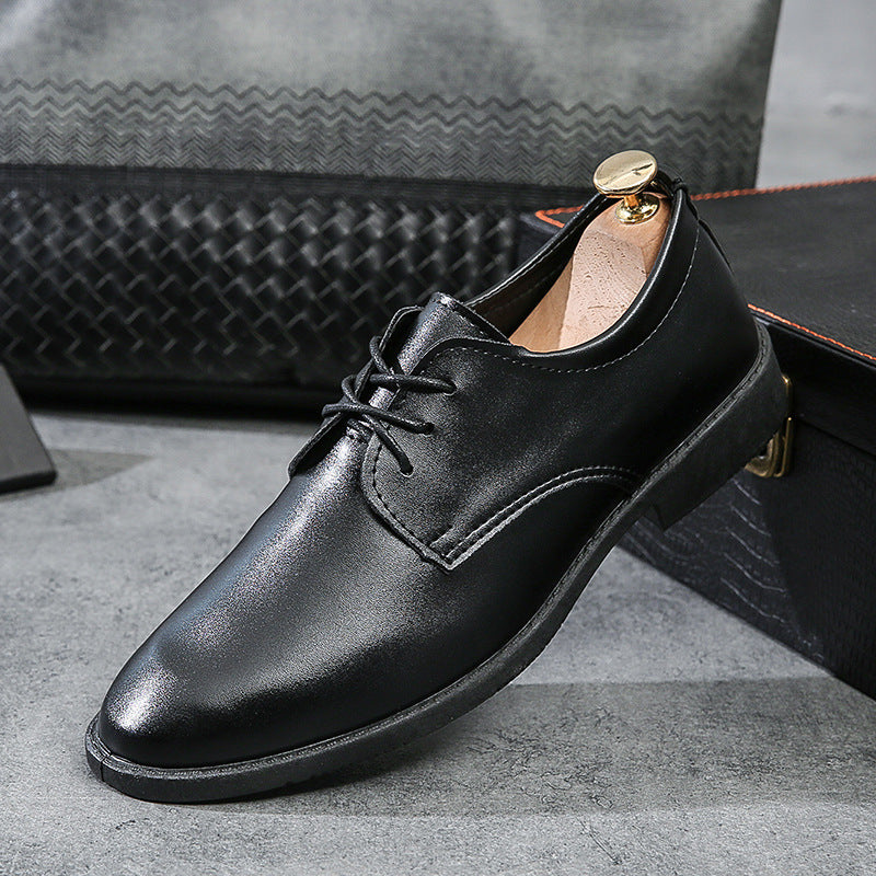 Sapatos casuais masculinos Sapatos masculinos coreanos pretos para jovens Sapatos sociais britânicos de sola macia Sapatos masculinos de sola macia Sapatos de trabalho de outono