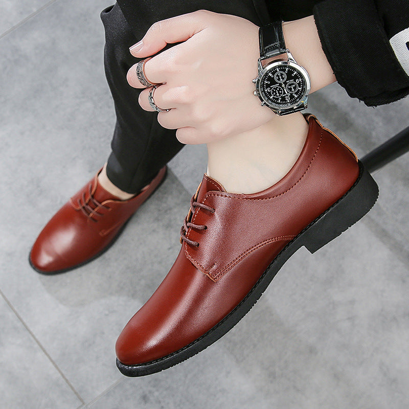 Sapatos casuais masculinos Sapatos masculinos coreanos pretos para jovens Sapatos sociais britânicos de sola macia Sapatos masculinos de sola macia Sapatos de trabalho de outono