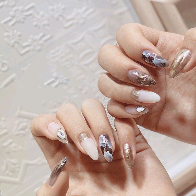 Adesivos ultrafinos de ouro e prata, rede vermelha, decorações japonesas para unhas