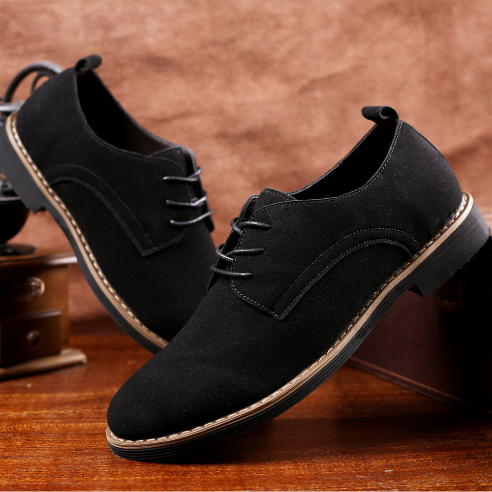 Tênis masculinos, sapatos de couro, sapatos masculinos de camurça PU, tamanho grande