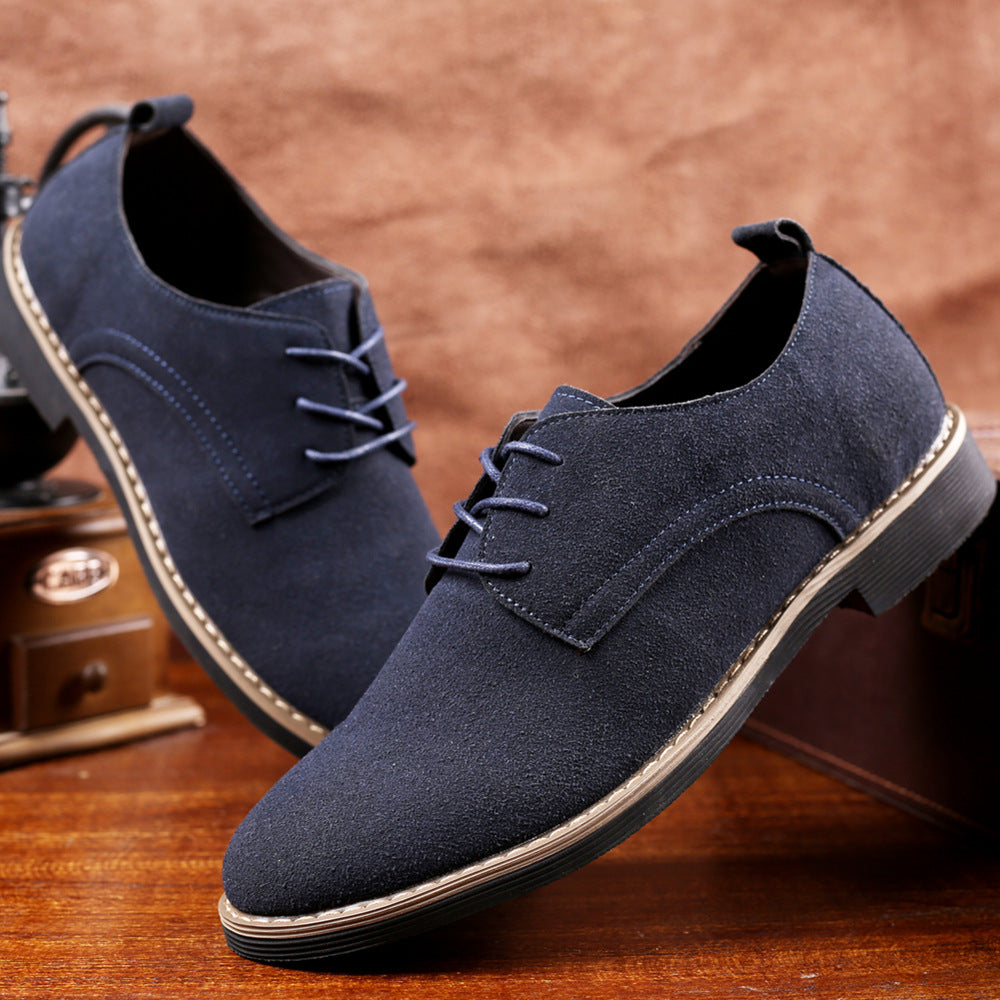 Tênis masculinos, sapatos de couro, sapatos masculinos de camurça PU, tamanho grande