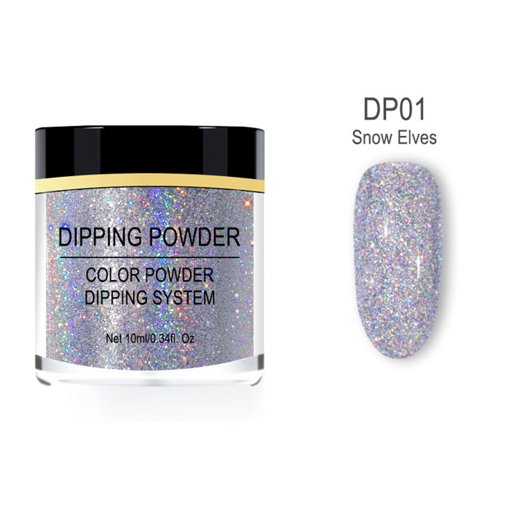 Pó de unha com glitter a laser