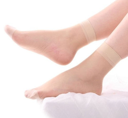 Meias femininas finas transparentes de primavera e verão, meias de seda fiada, mercado noturno