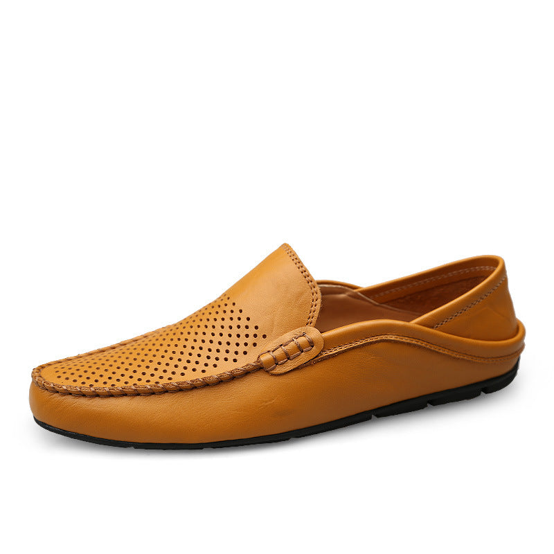 Lvkong respirável tamanho grande sapatos casuais sapatos de couro de vaca