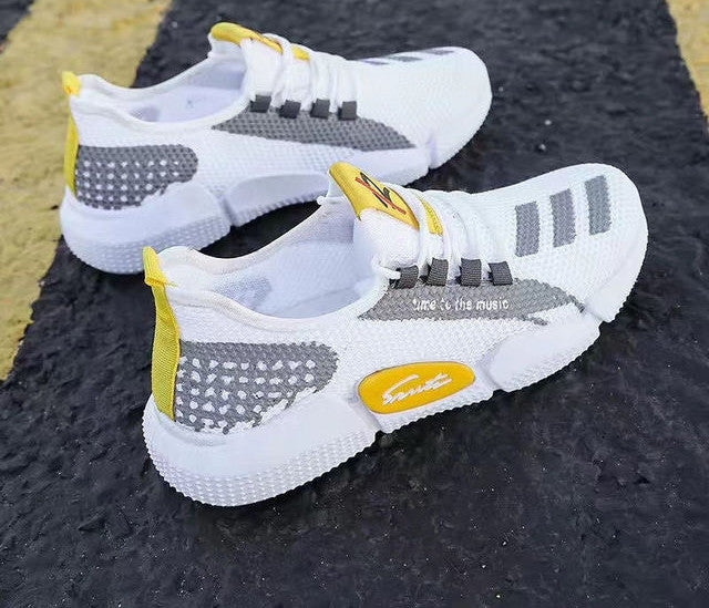 Tênis de corrida masculino esportivo e de lazer Flying Knit
