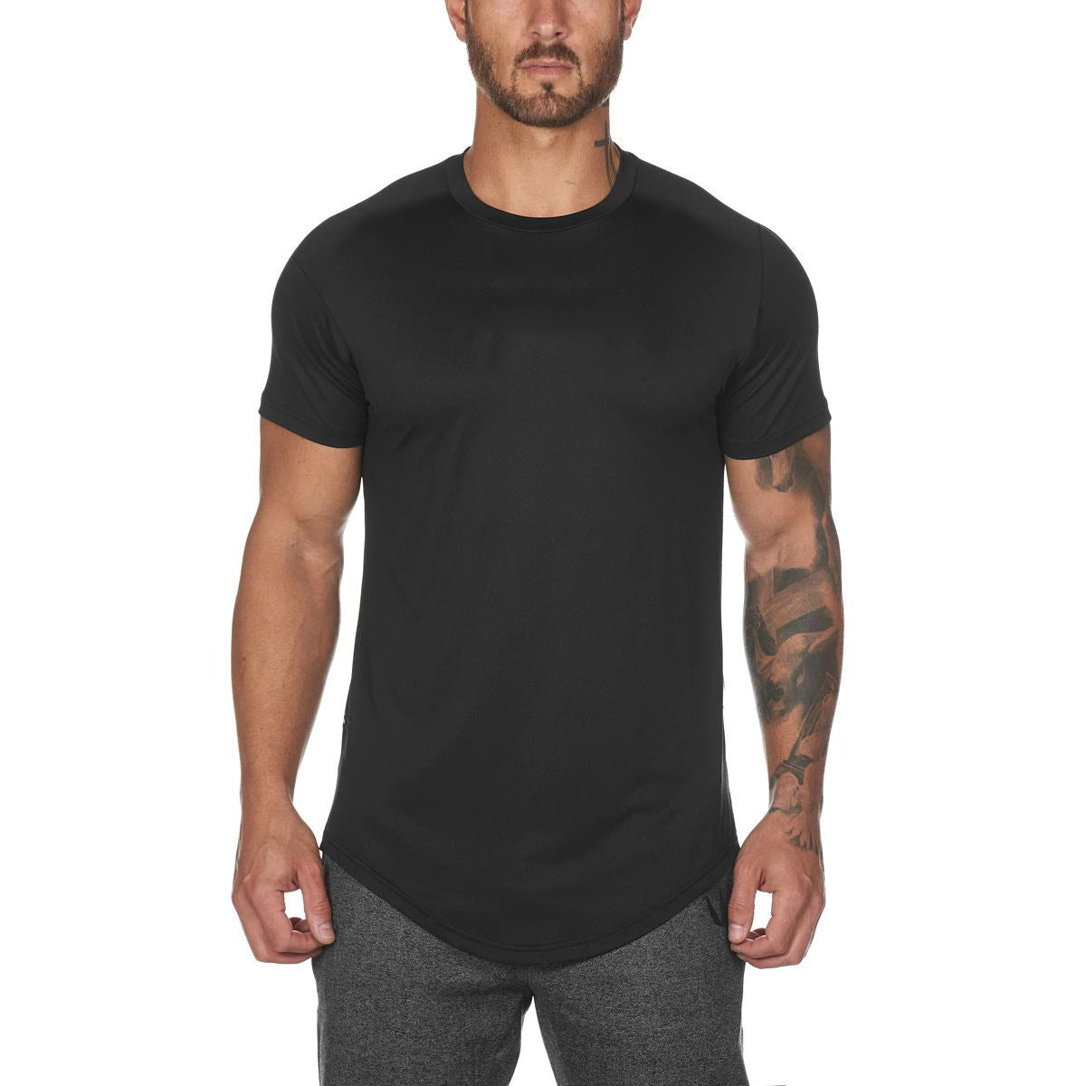 Fitness Top Corrida Treinamento Camuflagem Secagem Rápida T-Shirt