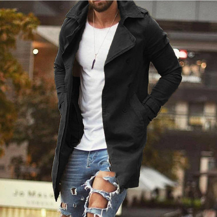 Gabardine plus size slim de comprimento médio