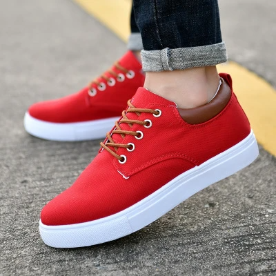 Sapatos esportivos casuais de lona respiráveis ​​para homens