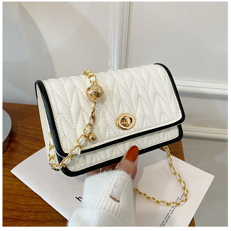 Simples Outono Lazer Moda Corrente Pequena Bolsa Quadrada