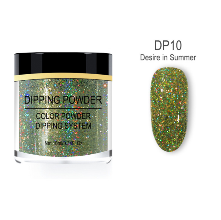 Pó de unha com glitter a laser