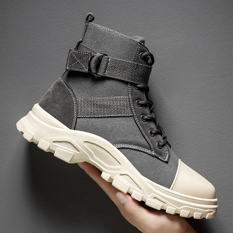 Botas Martin masculinas outono retrô casual cano alto