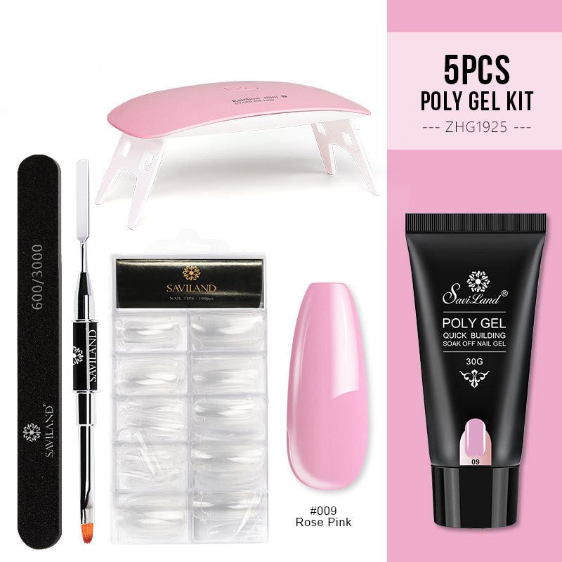 Conjunto de unhas de gel de cristal de gel de extensão rápida