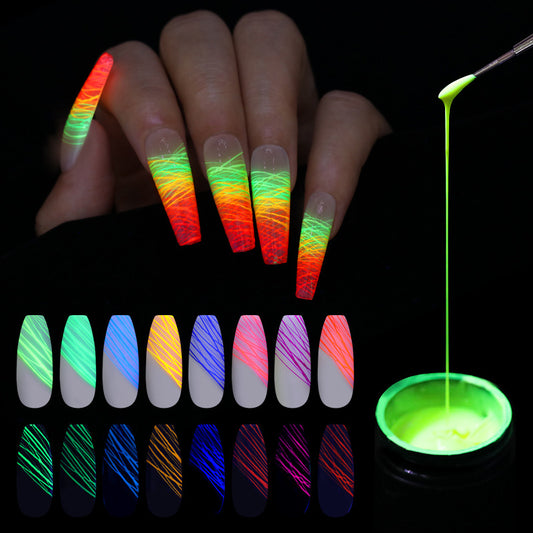 Manicura Nail Art Luminoso Uñas Araña Gel Esmalte de Uñas UV