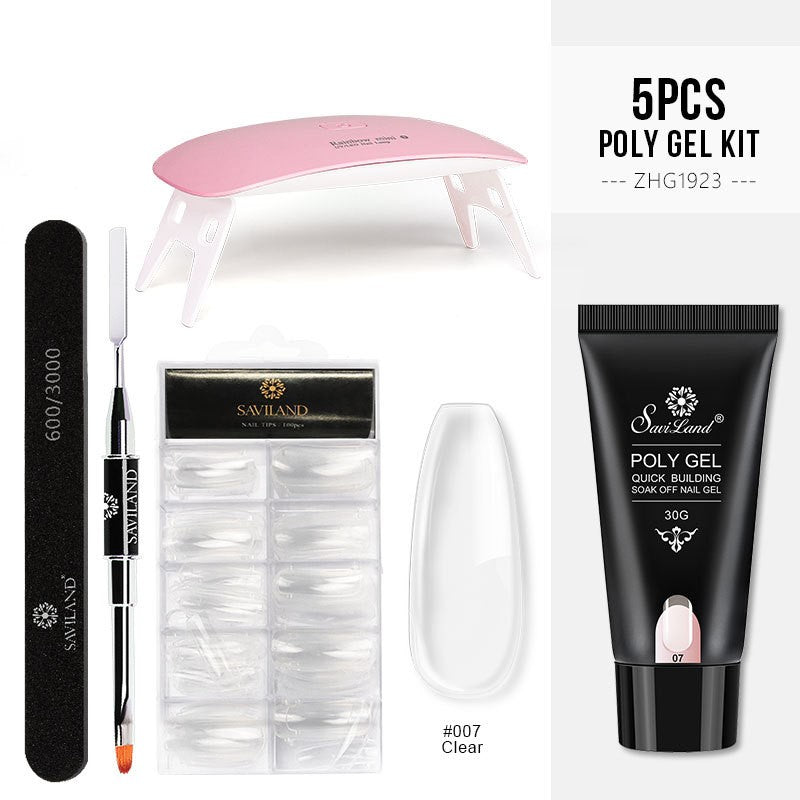 Conjunto de unhas de gel de cristal de gel de extensão rápida