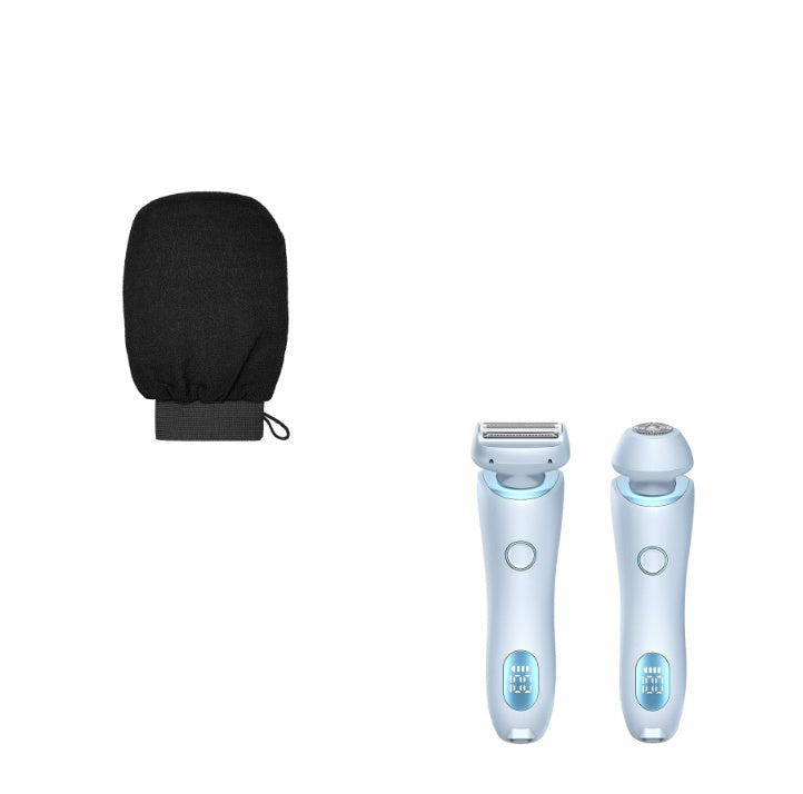 2 em 1 Depilador Depilador USB Recarregável Aparador Feminino Corpo Navalha Rosto Perna Axila Biquíni Mão Barbeador Púbico Removedor de Pelos
