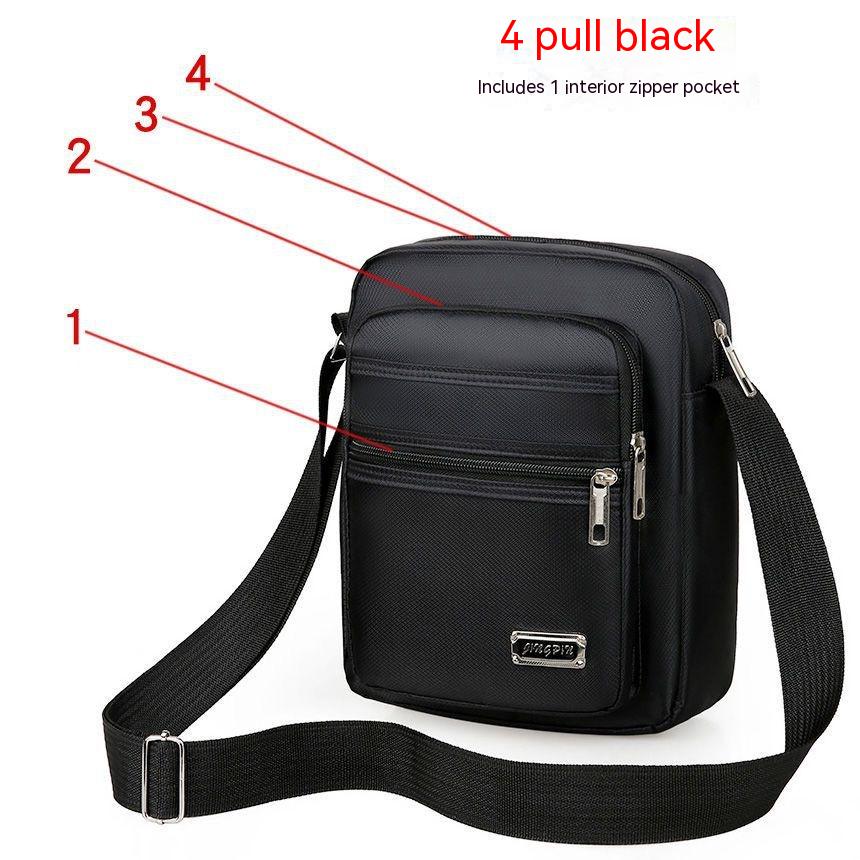 Bolsa de ombro transversal impermeável multicamadas de grande capacidade