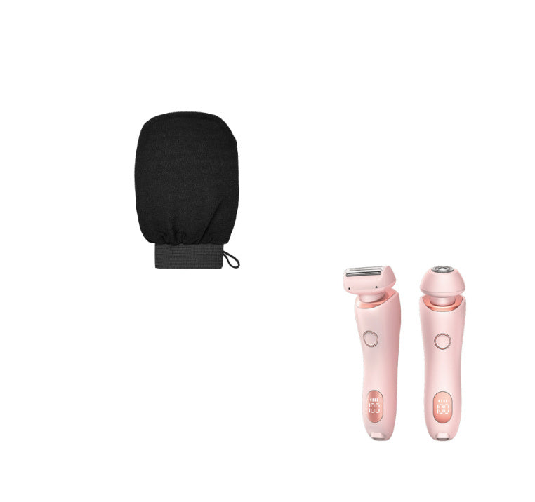 2 em 1 Depilador Depilador USB Recarregável Aparador Feminino Corpo Navalha Rosto Perna Axila Biquíni Mão Barbeador Púbico Removedor de Pelos