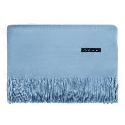 Cachecol feminino de cor sólida com borla xale