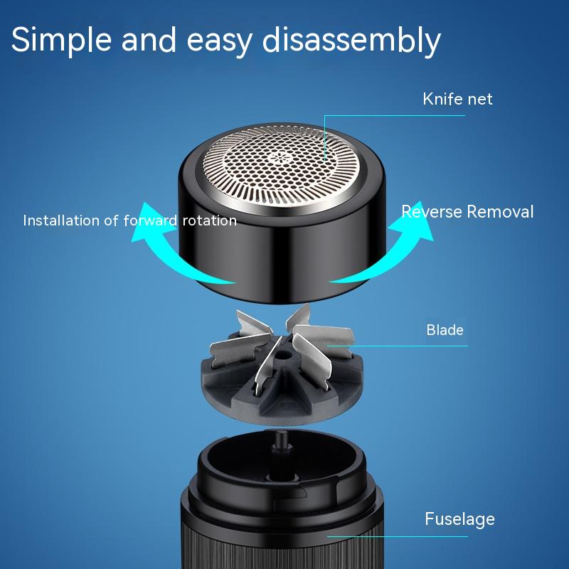 Mini barbeador elétrico recarregável portátil masculino