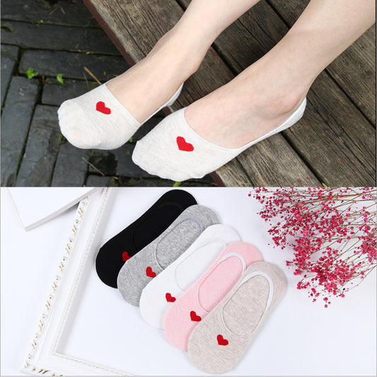 Calcetines invisibles de algodón de moda para mujer