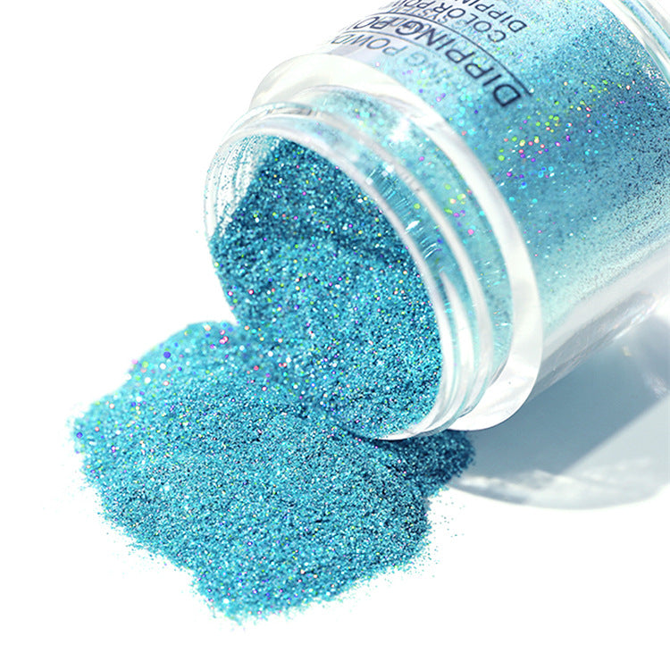 Pó de unha com glitter a laser