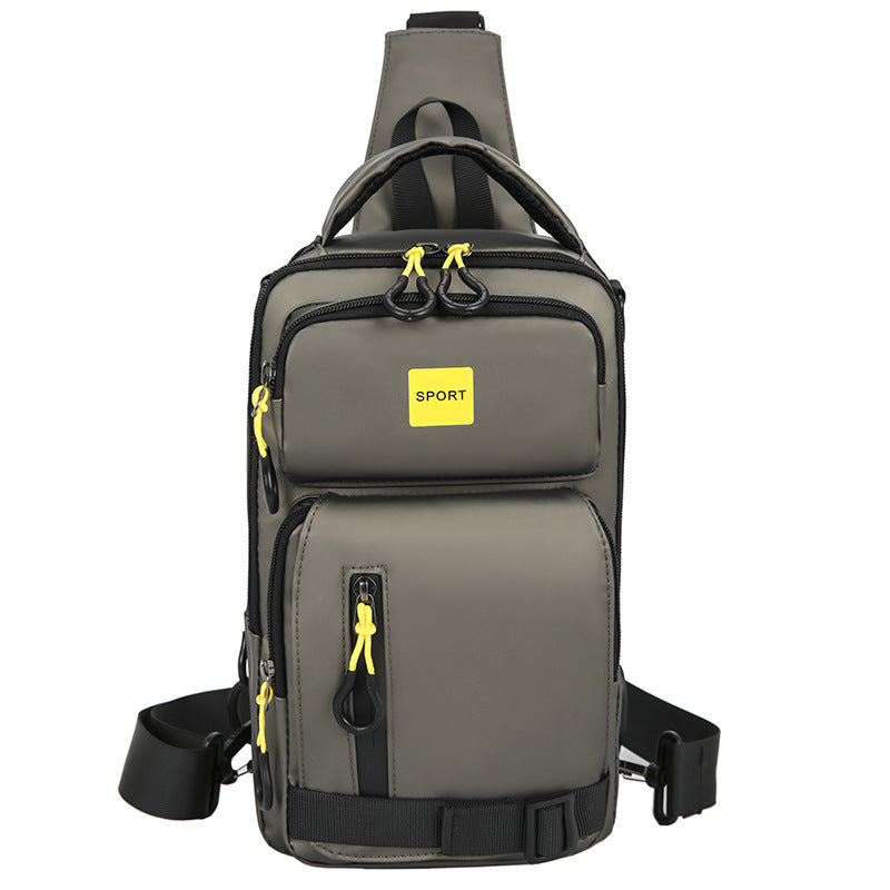 Bolsa de Nylon à prova d'água Bolsa de peito masculina multifuncional