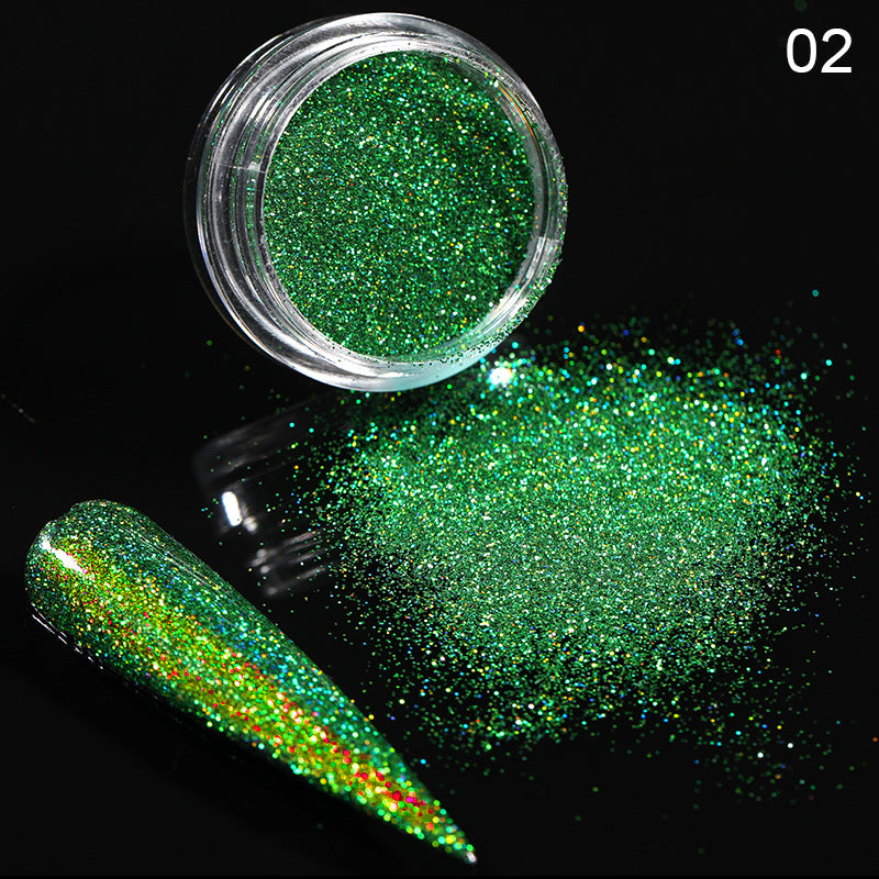 Aurora Magic Nail Powder Glitter para unhas