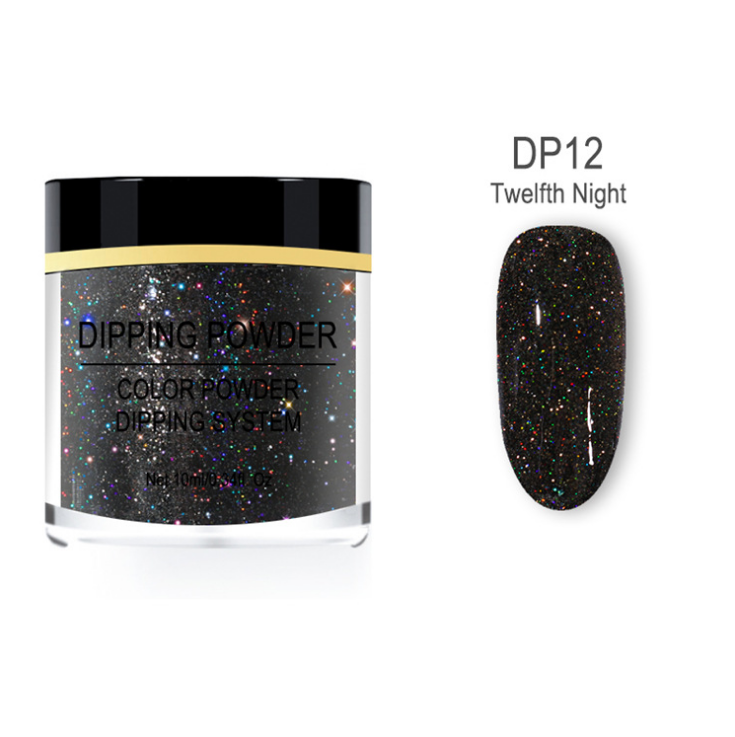 Pó de unha com glitter a laser