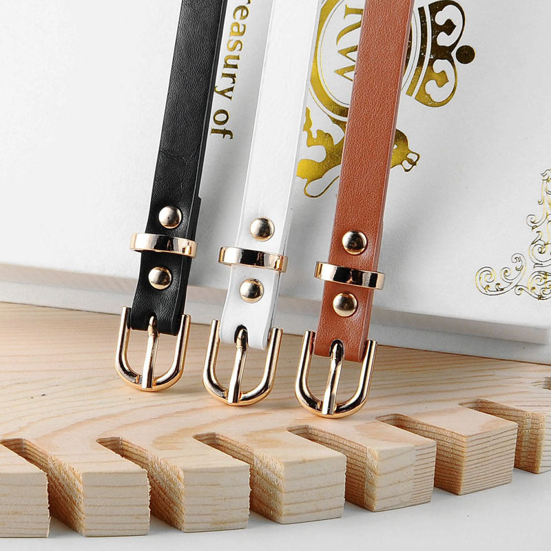 Cinto de couro PU feminino