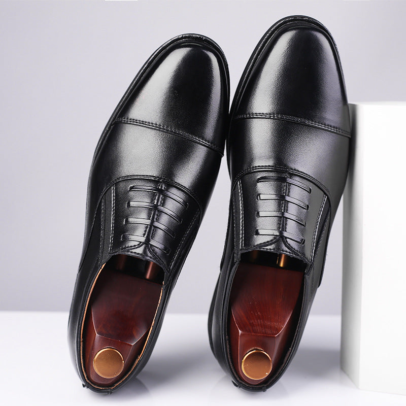 Sapatos casuais masculinos de couro para negócios