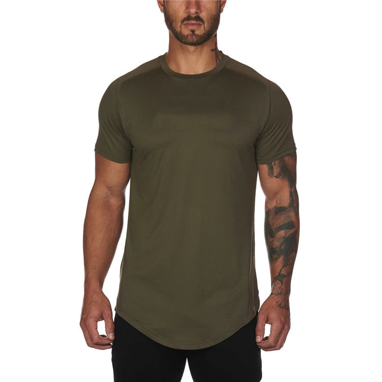 Fitness Top Corrida Treinamento Camuflagem Secagem Rápida T-Shirt