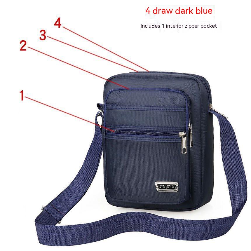 Bolsa de ombro transversal impermeável multicamadas de grande capacidade