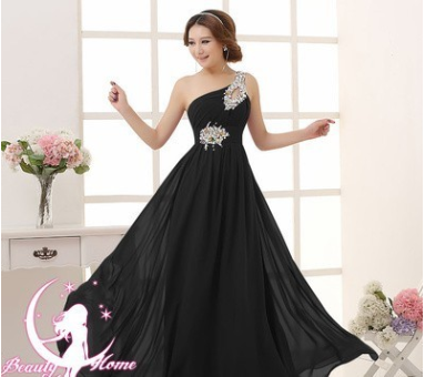 Vestido de dama de honra de casamento de venda rápida 2021, vestido de noite de banquete, anfitrião de jantar de ombro único, vestido de noite, vestido de banquete para meninas