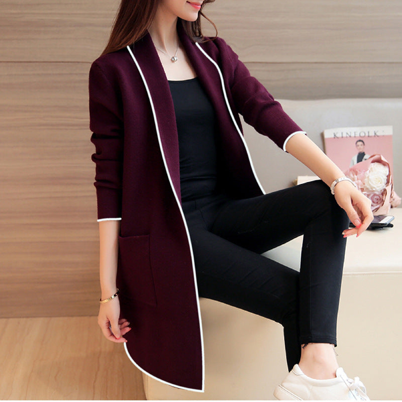 Cardigan de manga comprida em moletom
