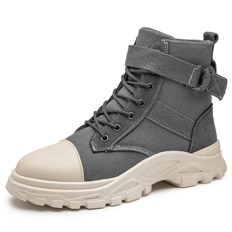 Botas Martin masculinas outono retrô casual cano alto