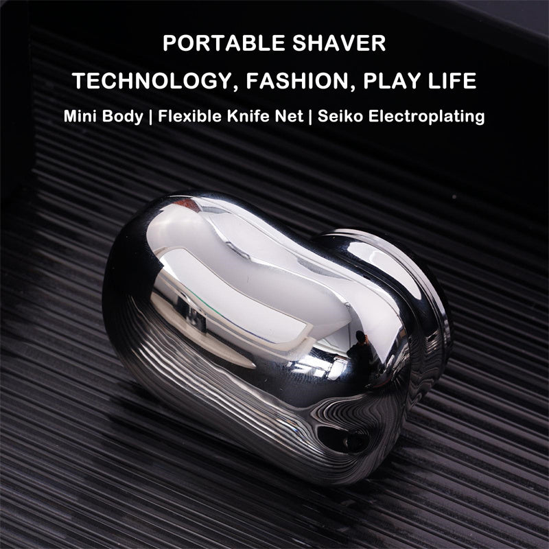 Mini barbeadores faciais portáteis sem fio barbeador elétrico recarregável USB molhado e seco indolor máquina de barbear de tamanho pequeno para homens