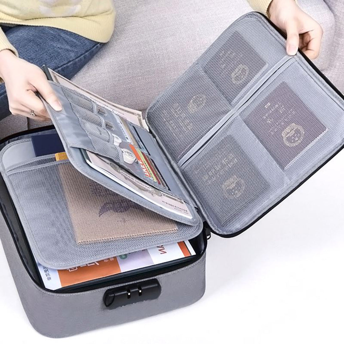 Bolsa de armazenamento de documentos multicamadas