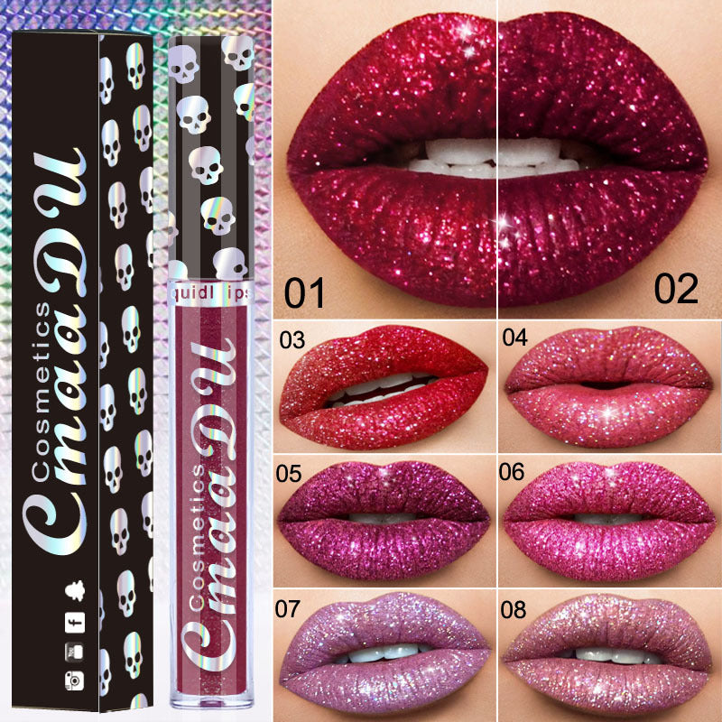 Brilho labial metálico